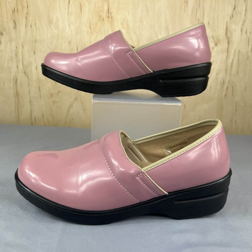 Rasolli Women's Nurse Shoes Size 9 Pink Clogs Pink Ribbon Used